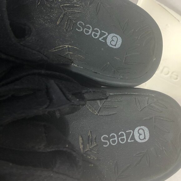 BZEES Sandal Women's Size 9 Black Slingback Open Toe Bow Detail Daisy - Picture 11 of 13